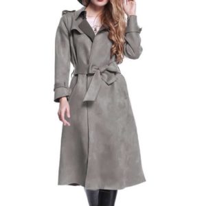 Trench coat femme gris